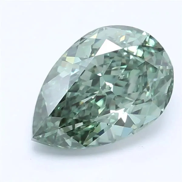 2.21ct Pear Lab Grown Diamond (Colour Fancy Vivid Green, Clarity VVS2, IGI Certified)