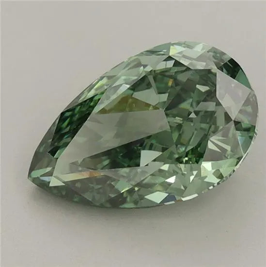 2.34ct Pear Lab Grown Diamond (Colour Fancy Vivid Green, Clarity VVS2, IGI Certified)