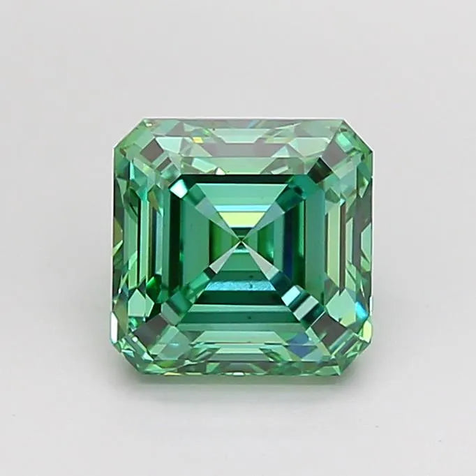 2.51ct Asscher Lab Grown Diamond (Colour Fancy Vivid Green, Clarity VS1, IGI Certified)