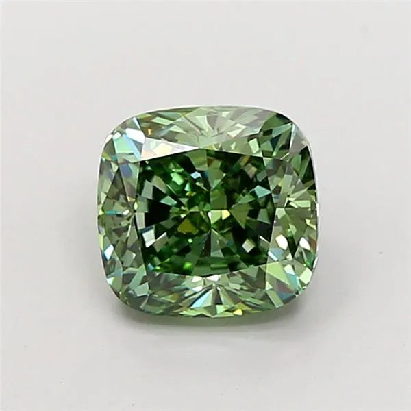 2.52ct Cushion modified Lab Grown Diamond (Colour Fancy Vivid Green, Clarity VS1, IGI Certified)