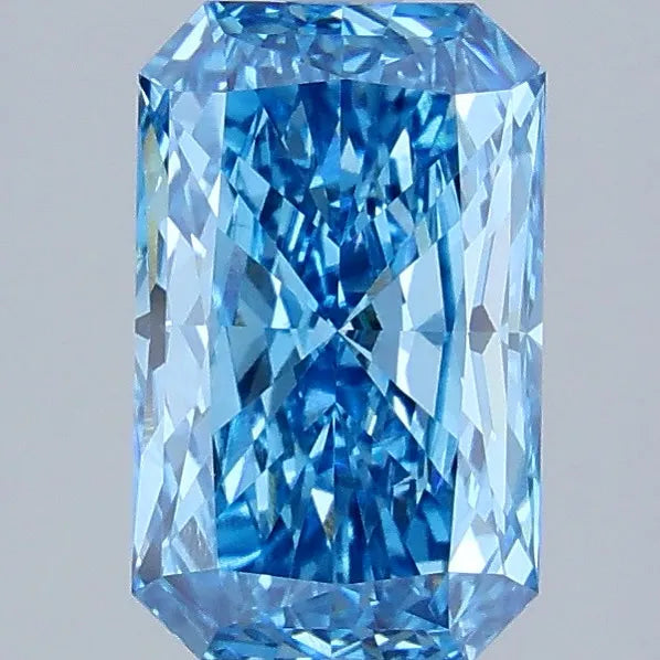 2.57ct Radiant Lab Grown Diamond (Colour Fancy Vivid Blue, Clarity VS2, IGI Certified)