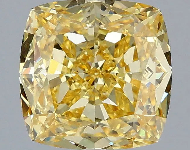 2.59ct Cushion modified Lab Grown Diamond (Colour Fancy Intense Yellow, Clarity VS1, IGI Certified)