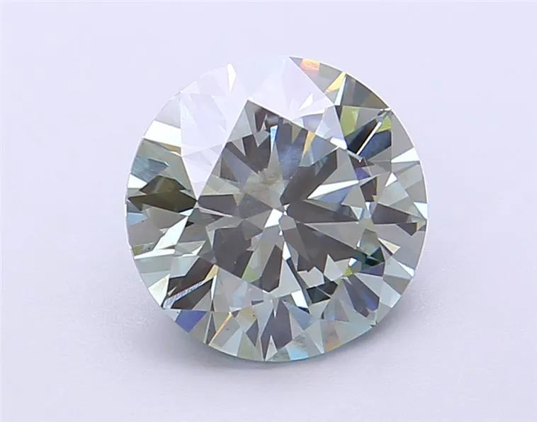2.61ct Round Lab Grown Diamond (Colour Fancy Intense Blue Green, Clarity SI1, Cut ID, IGI Certified)