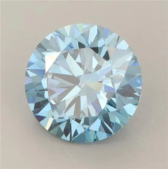 2.69ct Round Lab Grown Diamond (Colour Fancy Vivid Blue, Clarity VS1, Cut EX, IGI Certified)