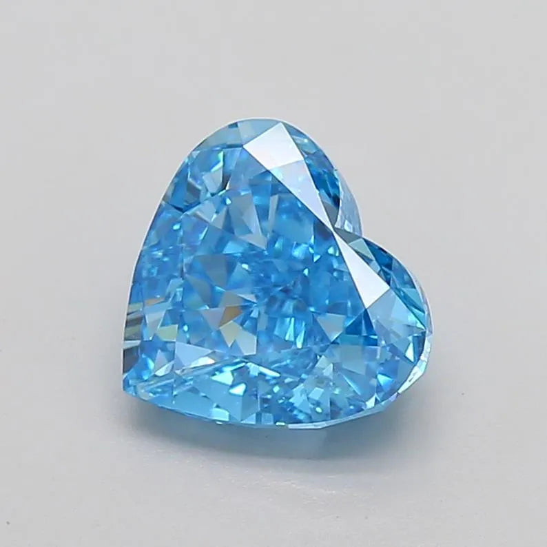 2.78ct Heart Lab Grown Diamond (Colour Fancy Vivid Blue, Clarity VVS2, IGI Certified)