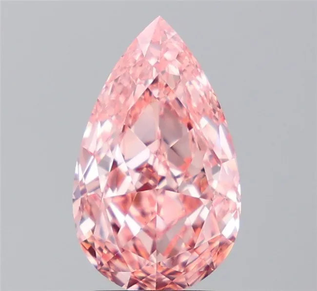 2.80ct Pear Lab Grown Diamond (Colour Fancy Vivid Pink, Clarity VVS2, IGI Certified)