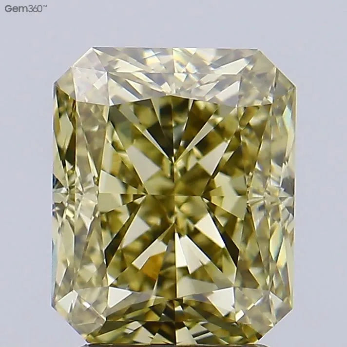 2.86ct Radiant Lab Grown Diamond (Colour Fancy Gray Yellow, Clarity VS1, IGI Certified)