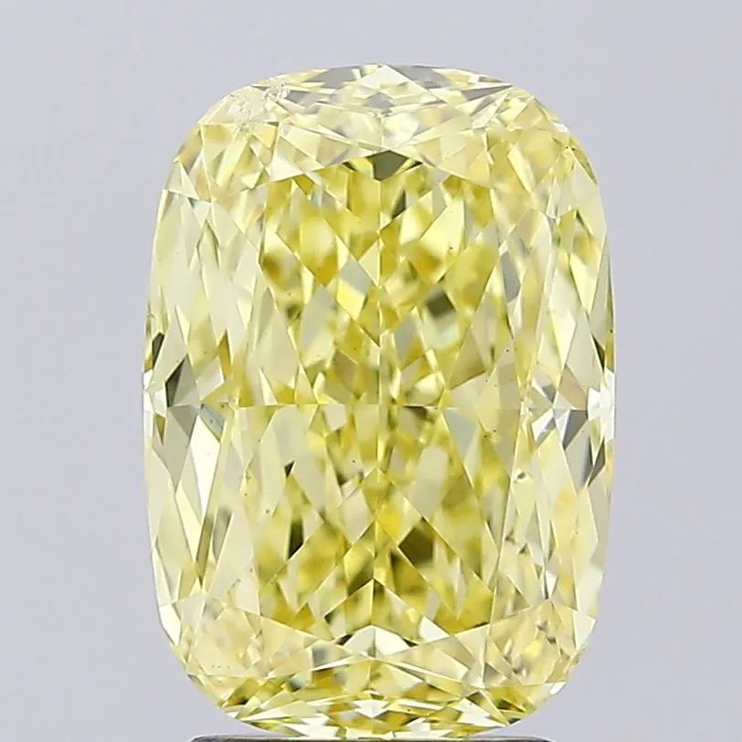 2.89ct Cushion modified Lab Grown Diamond (Colour Fancy Yellow, Clarity VS2, IGI Certified)