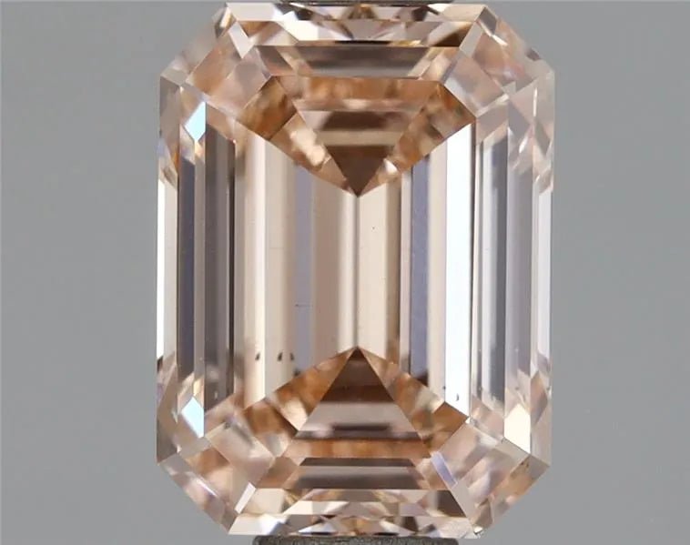 2.00ct Emerald Lab Grown Diamond (Colour Fancy Brownish Pink, Clarity VS2, IGI Certified) - Jewelry by Cleo