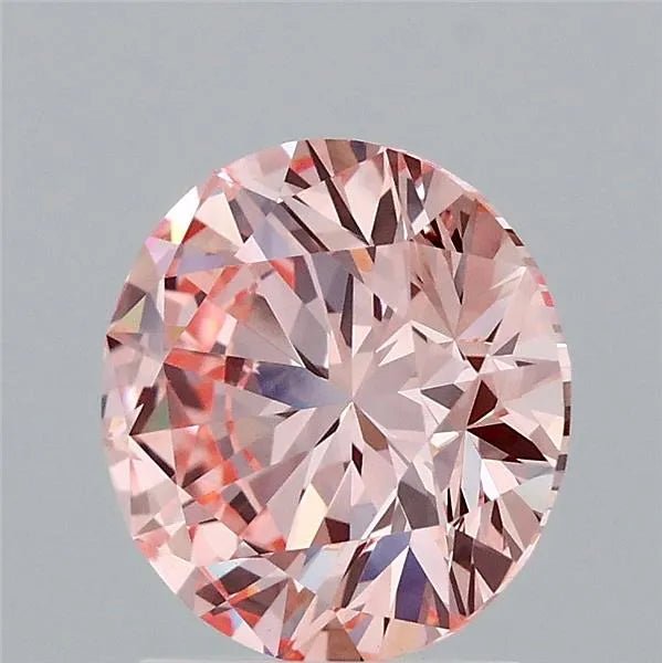 2.00ct Round Lab Grown Diamond (Colour Fancy Intense Pink, Clarity VS1, Cut ID, IGI Certified) - Jewelry by Cleo