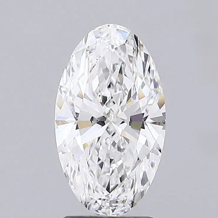 2.01ct Oval Lab Grown Diamond (Colour D, Clarity VVS2, IGI Certified) - Jewelry by Cleo