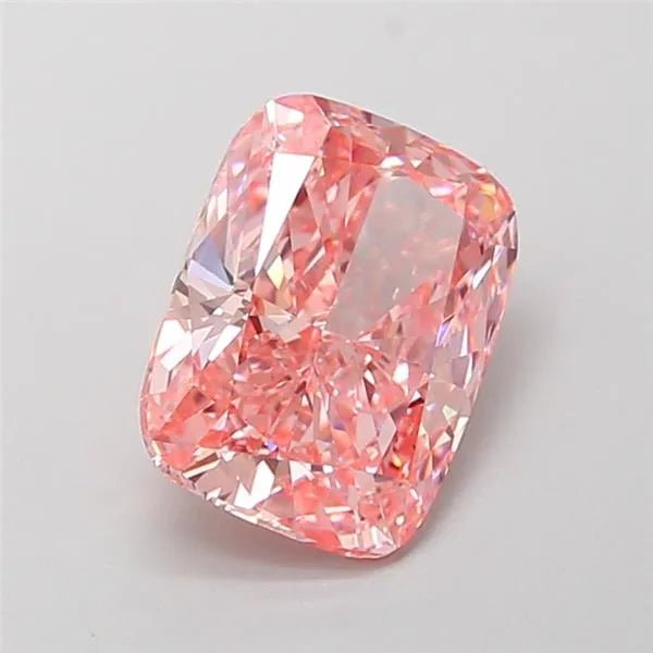 2.02ct Cushion modified Lab Grown Diamond (Colour Fancy Vivid Pink, Clarity VS2, IGI Certified) - Jewelry by Cleo
