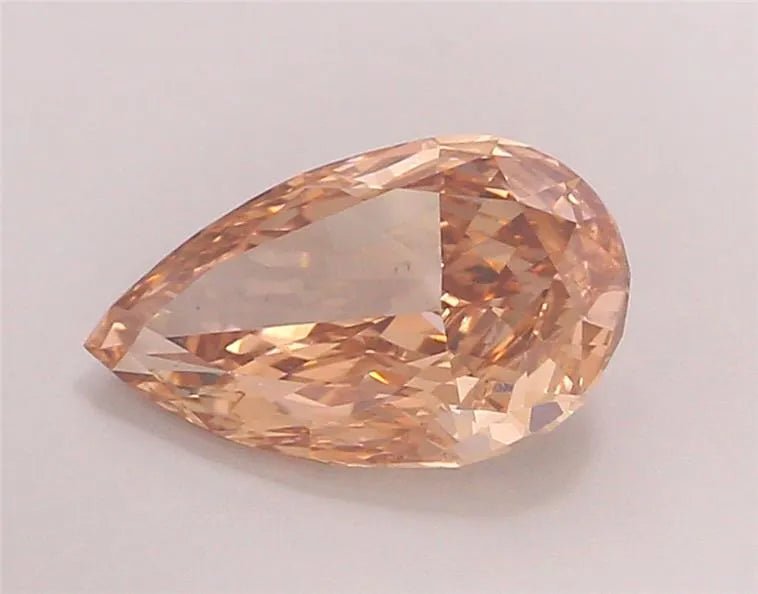 2.02ct Pear Lab Grown Diamond (Colour Fancy Brown, Clarity VS1, IGI Certified) - Jewelry by Cleo