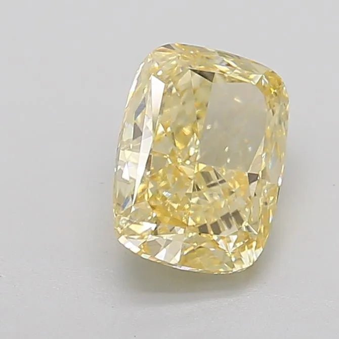 2.03ct Cushion modified Lab Grown Diamond (Colour Fancy Intense Yellow, Clarity VS2, IGI Certified) - Jewelry by Cleo