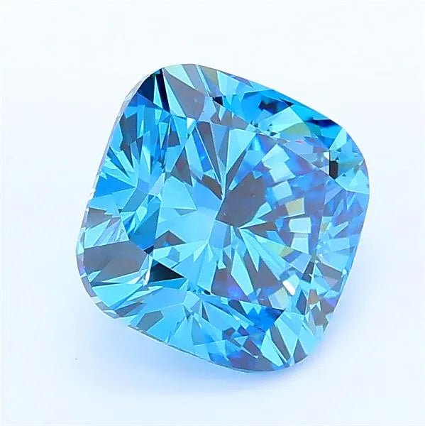 2.03ct Cushion modified Lab Grown Diamond (Colour Fancy Vivid Blue, Clarity VVS2, IGI Certified) - Jewelry by Cleo