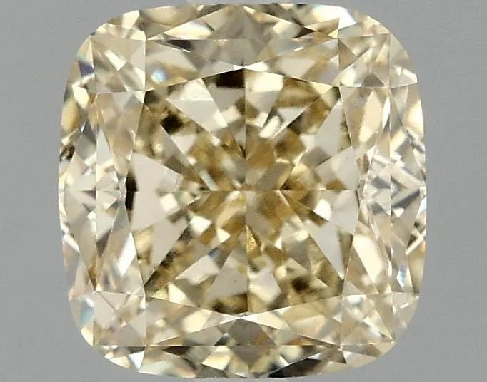 2.10ct Cushion modified Lab Grown Diamond (Colour Fancy Intense Yellow, Clarity VS1, IGI Certified) - Jewelry by Cleo