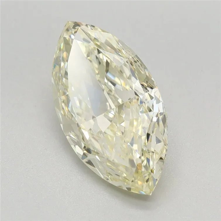 2.14ct Marquise Lab Grown Diamond (Colour Fancy Light Yellow, Clarity VVS2, IGI Certified) - Jewelry by Cleo
