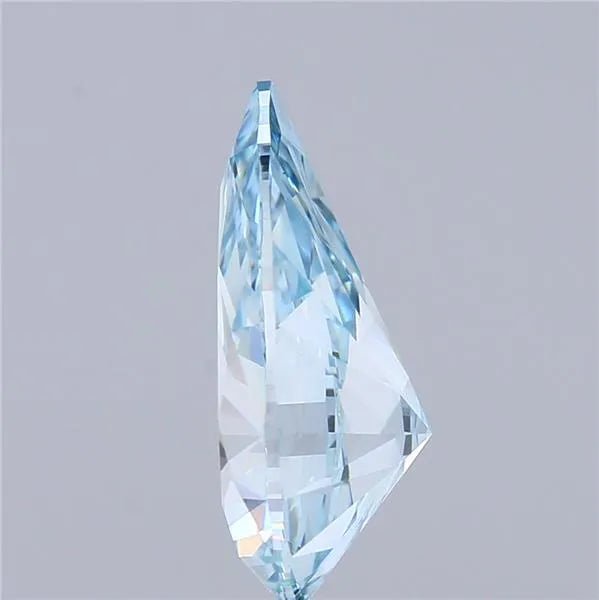 2.18ct Pear Lab Grown Diamond (Colour Fancy Vivid Blue, Clarity VS1, IGI Certified) - Jewelry by Cleo