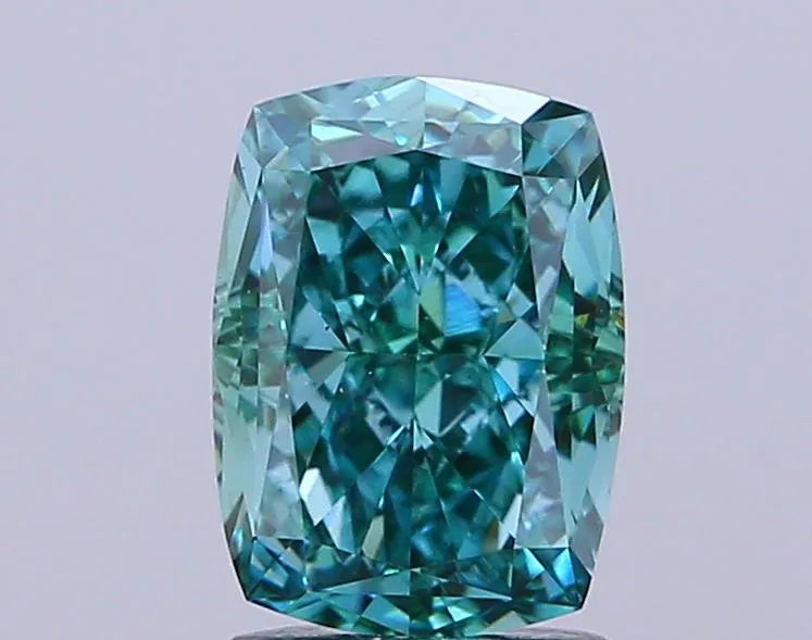 2.07ct Cushion modified Lab Grown Diamond (Colour Fancy Vivid Green, Clarity VS1, IGI Certified)