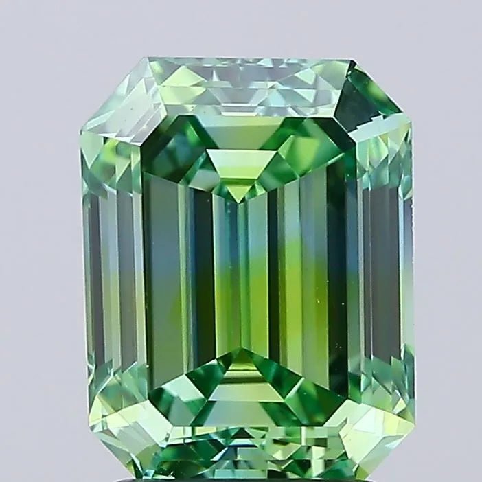 2.37ct Emerald Lab Grown Diamond (Colour Fancy Intense Green, Clarity VVS2, IGI Certified) - Jewelry by Cleo