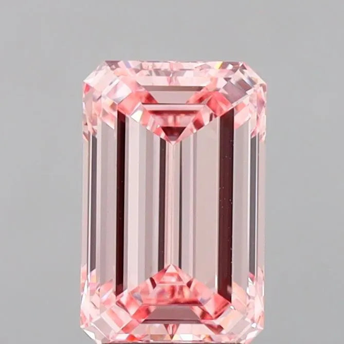 2.80ct Emerald Lab Grown Diamond (Colour Fancy Intense Pink, Clarity VVS2, IGI Certified)
