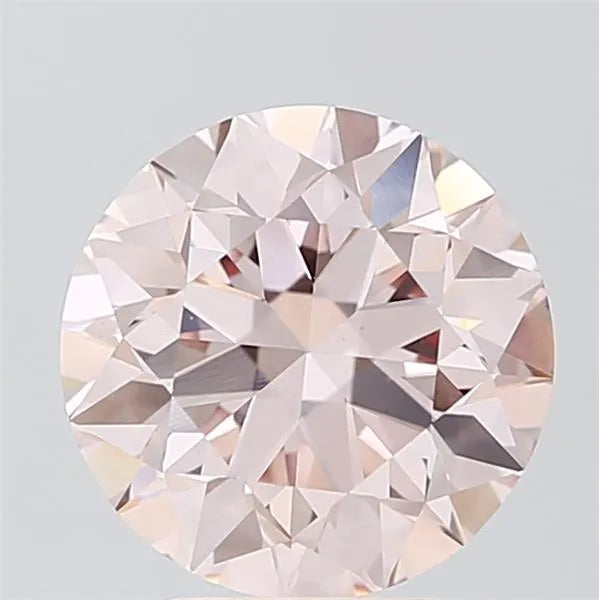 3.15ct Round Lab Grown Diamond (Colour Fancy Brownish Pink, Clarity VS1, Cut EX, IGI Certified)