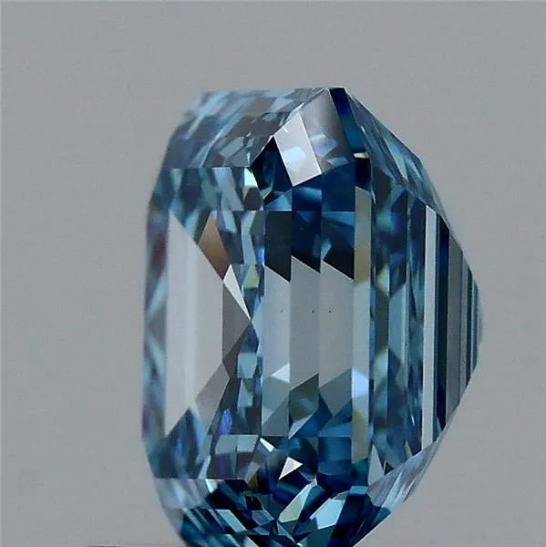2.52ct Asscher Lab Grown Diamond (Colour Fancy Vivid Blue, Clarity VS1, IGI Certified) - Jewelry by Cleo