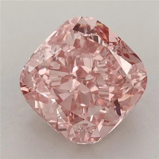 2.53ct Cushion brilliant Lab Grown Diamond (Colour Fancy Vivid Pink, Clarity VVS2, IGI Certified) - Jewelry by Cleo