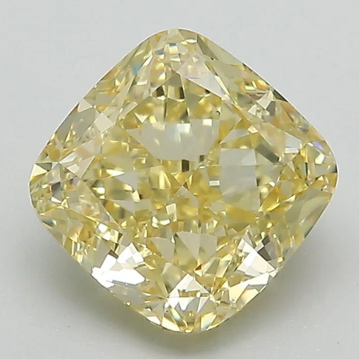 2.53ct Cushion modified Lab Grown Diamond (Colour Fancy Intense Yellow, Clarity VS1, IGI Certified) - Jewelry by Cleo