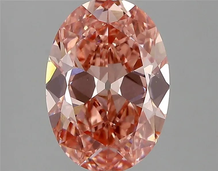 2.56ct Oval Lab Grown Diamond (Colour Fancy Vivid Pink, Clarity VS1, IGI Certified) - Jewelry by Cleo