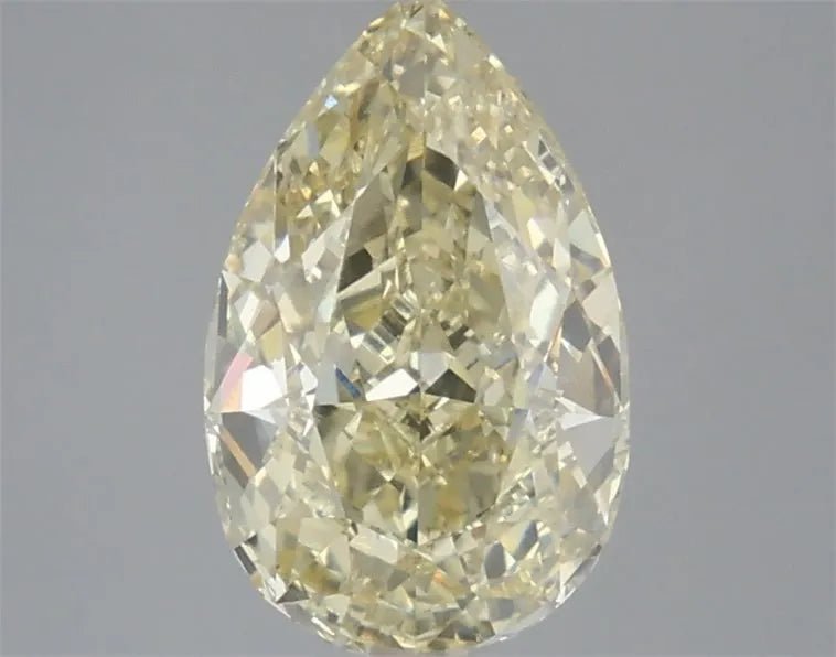 2.56ct Pear Lab Grown Diamond (Colour Fancy Yellow, Clarity VVS2, IGI Certified) - Jewelry by Cleo