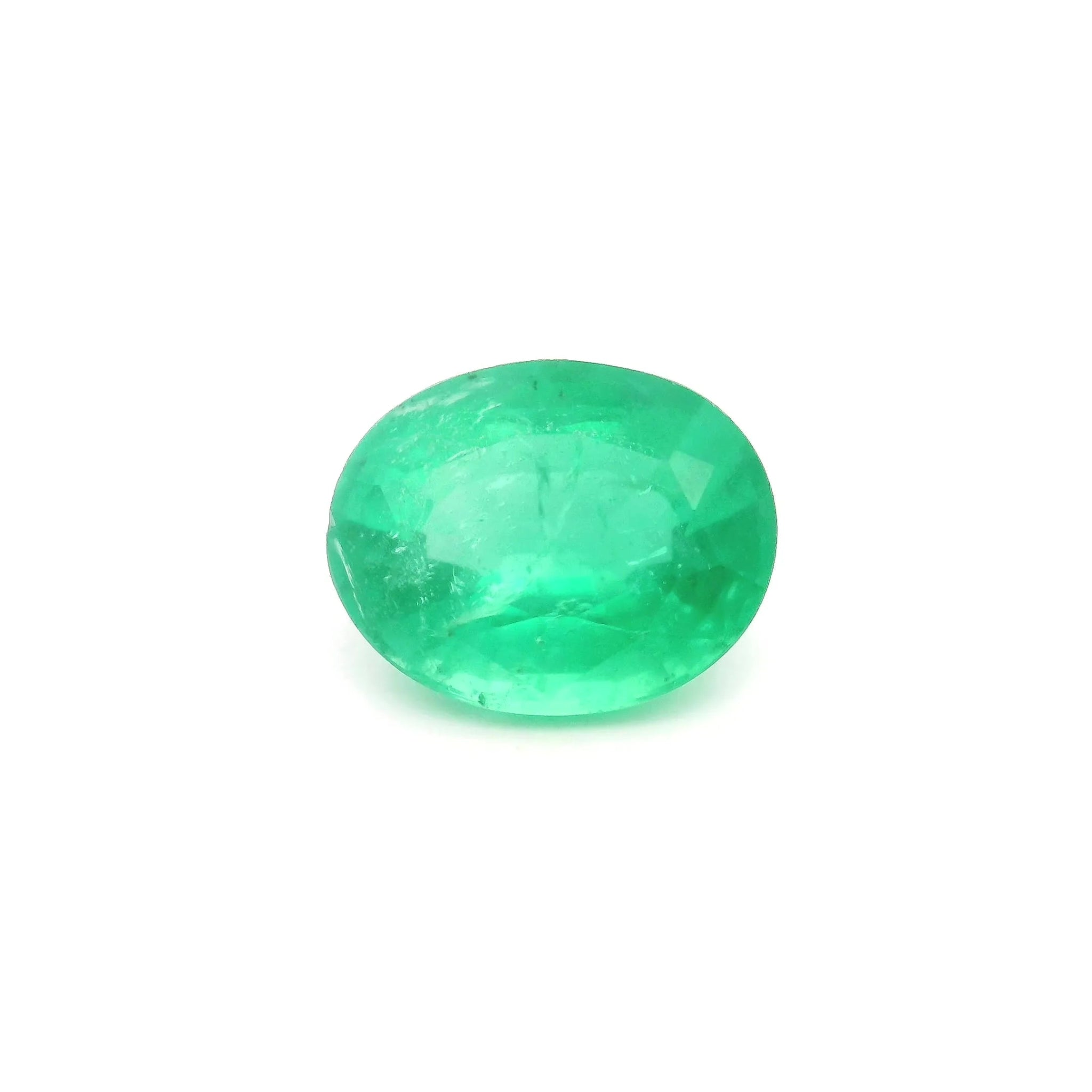 2.66ct Oval Natural Emerald (Colour Green, Clarity Slightly Included, Cut Faceted) - Jewelry by Cleo