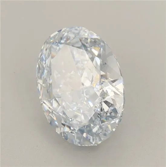 2.68ct Oval Lab Grown Diamond (Colour Fancy Intense Blue, Clarity VS1, IGI Certified) - Jewelry by Cleo