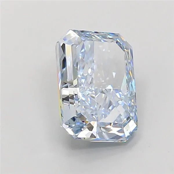2.68ct Radiant Lab Grown Diamond (Colour Fancy Vivid Blue, Clarity VVS1, IGI Certified) - Jewelry by Cleo