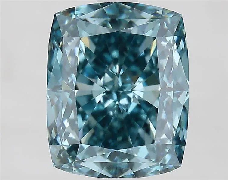 2.70ct Cushion modified Lab Grown Diamond (Colour Fancy Vivid Blue, Clarity VVS2, IGI Certified) - Jewelry by Cleo
