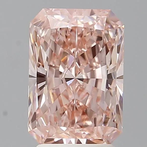 2.70ct Radiant Lab Grown Diamond (Colour Fancy Vivid Pink, Clarity VS1, IGI Certified) - Jewelry by Cleo