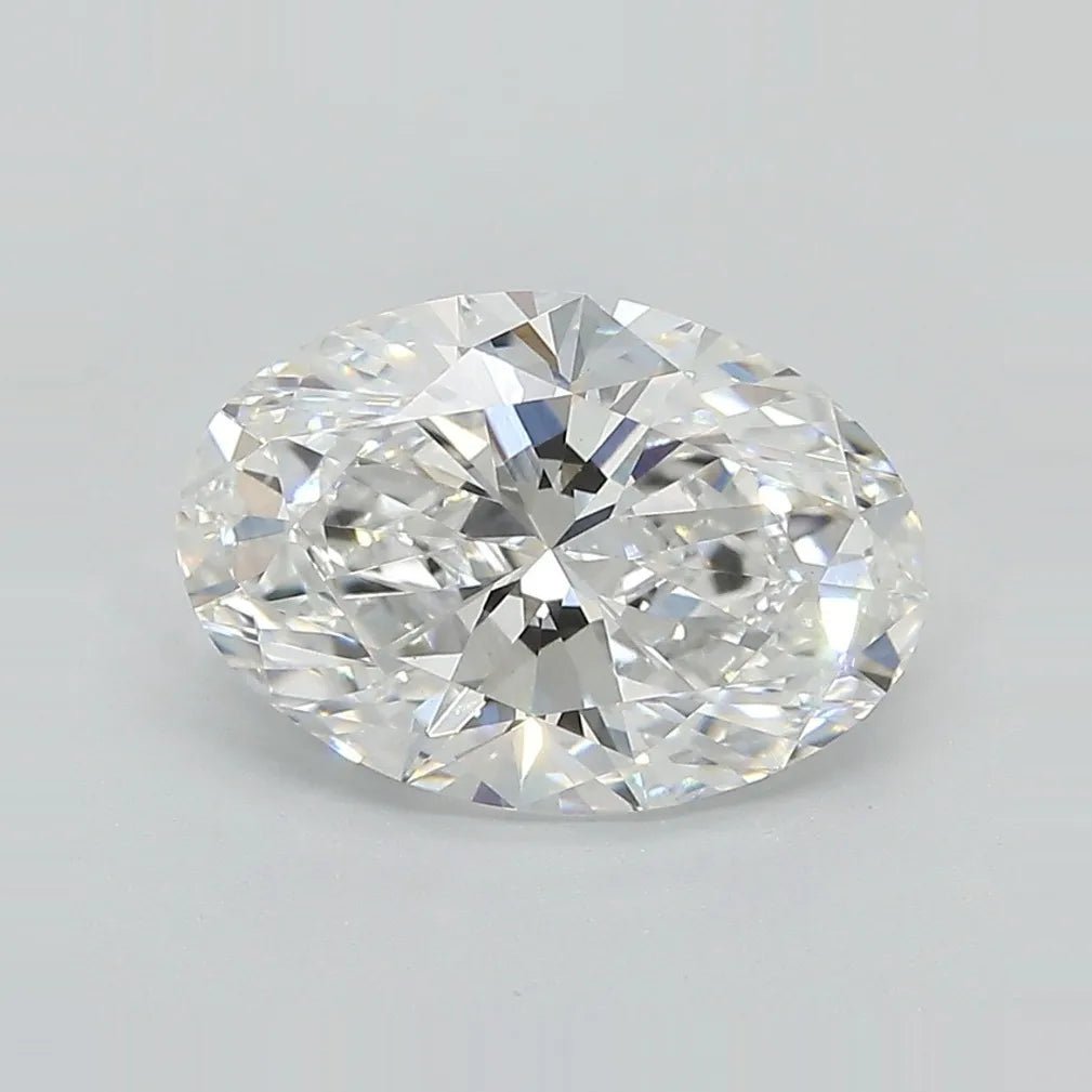 2.82ct Oval Lab Grown Diamond (Colour E, Clarity VS1, IGI Certified) - Jewelry by Cleo