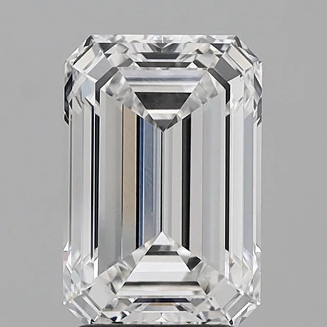 2.92ct Emerald Lab Grown Diamond (Colour D, Clarity VVS2, IGI Certified) - Jewelry by Cleo