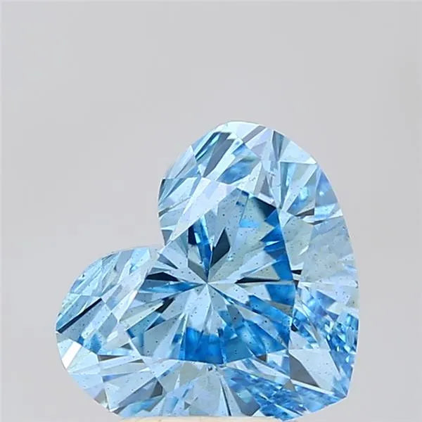 3.00ct Heart Lab Grown Diamond (Colour Fancy Vivid Blue, Clarity SI1, IGI Certified)