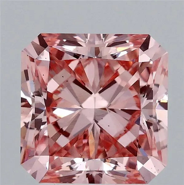 3.00ct Square radiant Lab Grown Diamond (Colour Fancy Intense Pink, Clarity VS2, IGI Certified)