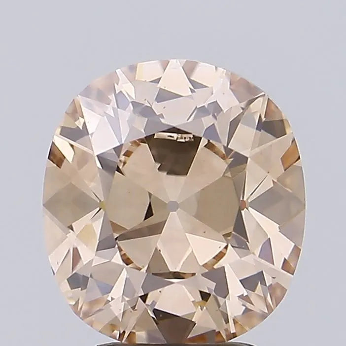 3.01ct Cushion brilliant Lab Grown Diamond (Colour Fancy Light Brown, Clarity VS1, IGI Certified)