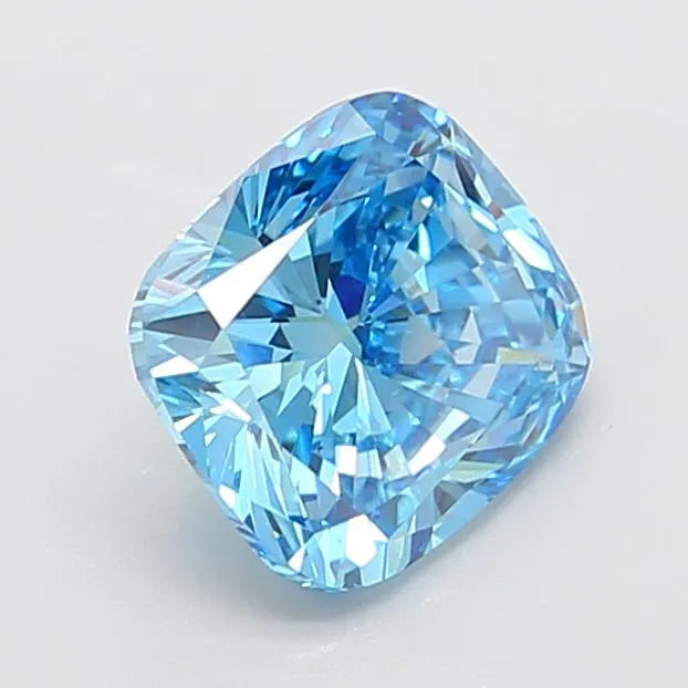 3.01ct Cushion modified Lab Grown Diamond (Colour Fancy Vivid Blue, Clarity VS1, IGI Certified)