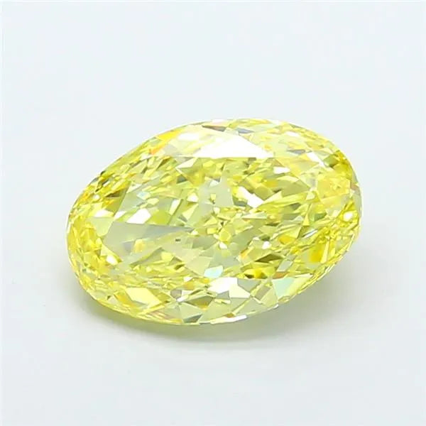 3.01ct Oval Lab Grown Diamond (Colour Fancy Intense Yellow, Clarity VS2, IGI Certified)
