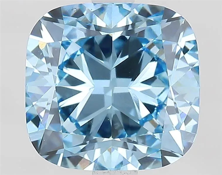 3.02ct Cushion modified Lab Grown Diamond (Colour Fancy Vivid Blue, Clarity VS1, IGI Certified)