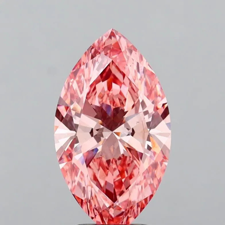 3.02ct Marquise Lab Grown Diamond (Colour Fancy Vivid Pink, Clarity VS1, IGI Certified)