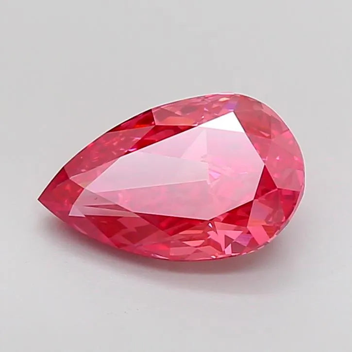 3.02ct Pear Lab Grown Diamond (Colour Fancy Vivid Pink, Clarity VS1, IGI Certified)
