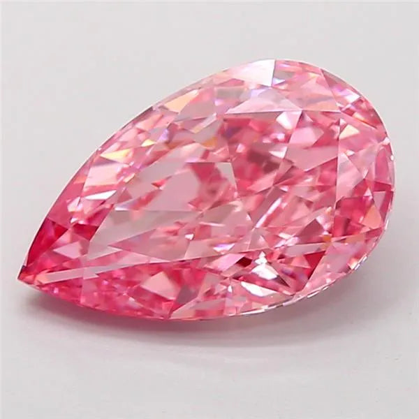 3.02ct Pear Lab Grown Diamond (Colour Fancy Vivid Pink, Clarity VVS2, IGI Certified)