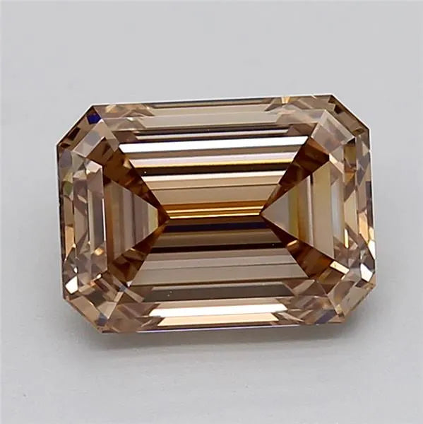 3.03ct Emerald Lab Grown Diamond (Colour Fancy Brown, Clarity VS1, IGI Certified)