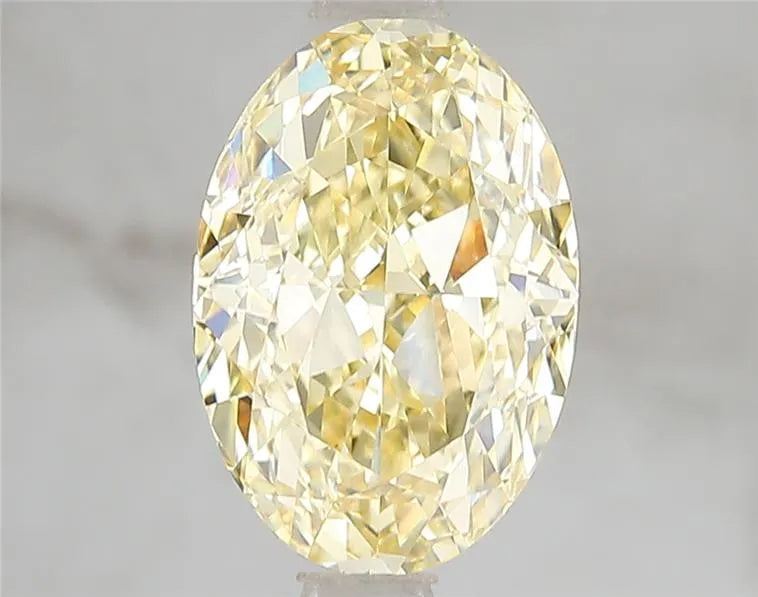 3.03ct Oval Lab Grown Diamond (Colour Fancy Vivid Yellow, Clarity VVS2, IGI Certified)