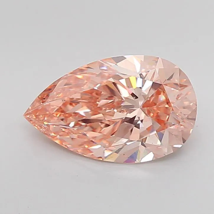 3.03ct Pear Lab Grown Diamond (Colour Fancy Intense Brown Pink, Clarity VS2, IGI Certified)